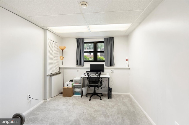 1215 Lorene Dr, Pasadena, MD 21122 - carpeted office space featuring a paneled ceiling and baseboards