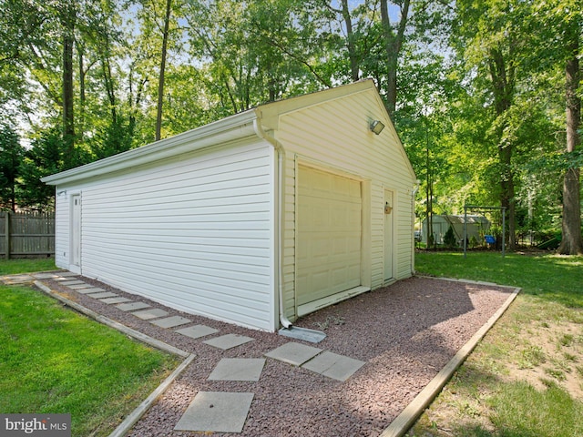 1440 Cedarhurst Rd, Shady Side, MD 20764 - detached garage featuring view of wooded area