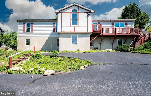 27 E Spring St, Frackville, PA 17931 - view of front of home featuring stairway and a deck