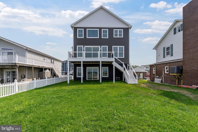 7108 River Drive Rd, Sparrows Point, MD 21219 - back of house with stairway and board and batten siding