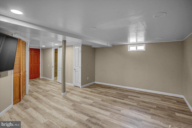 3629 Chestnut St, Reading, PA 19605 - basement featuring light wood-style floors and recessed lighting