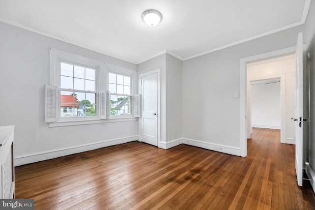 824 Lindale Ave, Drexel Hill, PA 19026 - spare room with ornamental molding and wood-type flooring