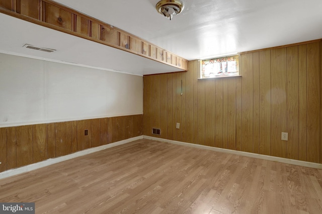 6005 Frederick St, Springfield, VA 22150 - below grade area with wood finished floors and wooden walls