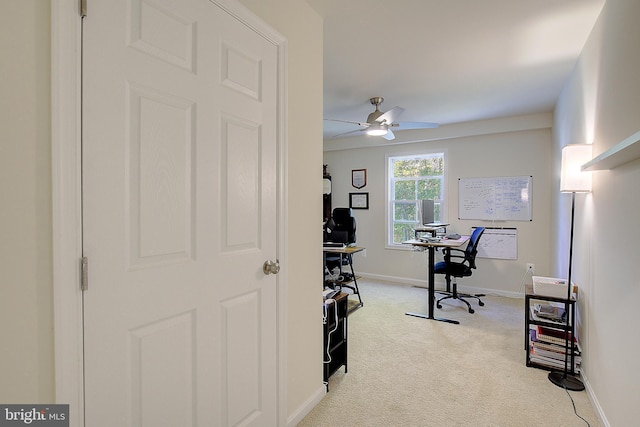 8207 Elm Ln, Chesapeake Beach, MD 20732 - office area featuring carpet and ceiling fan