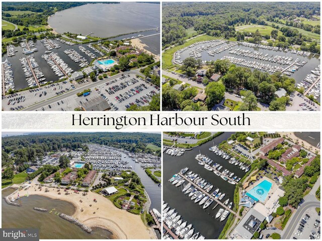 8207 Elm Ln, Chesapeake Beach, MD 20732 - bird's eye view of numerous boat docks and a large body of water