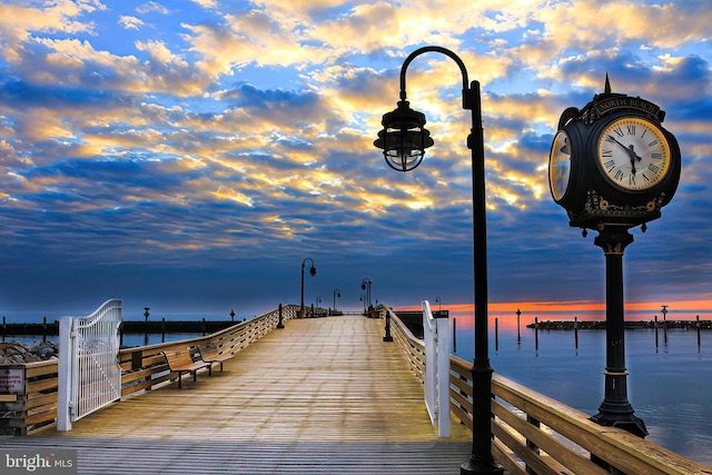 8207 Elm Ln, Chesapeake Beach, MD 20732 - dock area featuring a water view