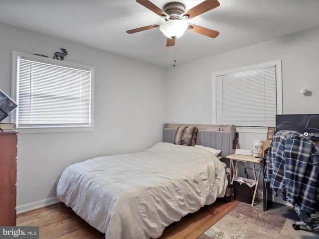37AND41 Headwaters Rd, Chester Gap, VA 22623 - bedroom with wood finished floors and a ceiling fan