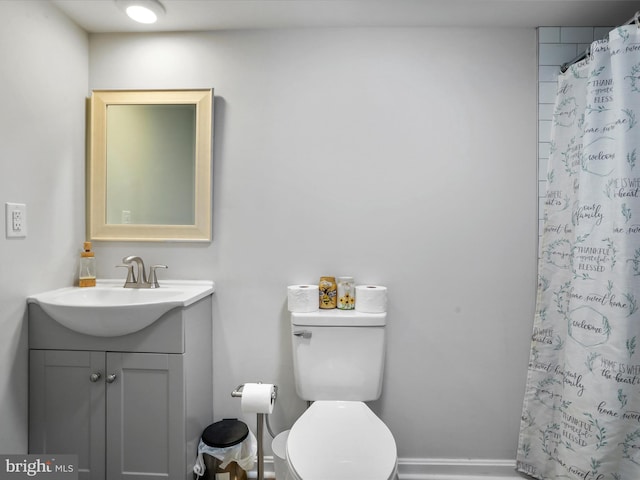 37AND41 Headwaters Rd, Chester Gap, VA 22623 - bathroom with vanity and a shower with shower curtain