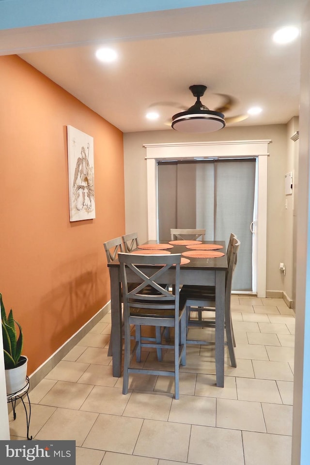 652 E Raymond St, Philadelphia, PA 19120 - dining area with recessed lighting and light tile patterned floors
