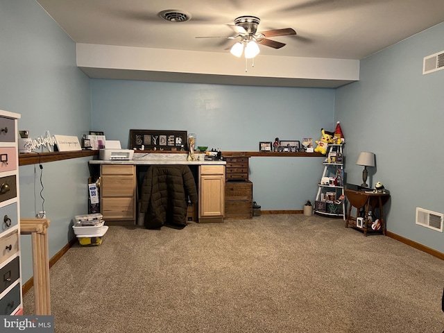 10474 Mapleton Rd, Shippensburg, PA 17257 - office space with light colored carpet and ceiling fan