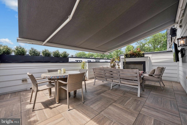 11336 Emerald Park Rd, Potomac, MD 20854 - wooden deck featuring outdoor dining space and outdoor lounge area