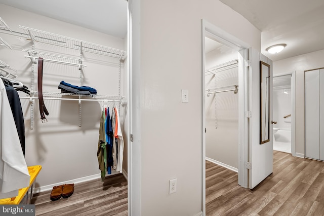7702 Hanover Pkwy Unit 301, Greenbelt, MD 20770 - walk in closet with wood finished floors