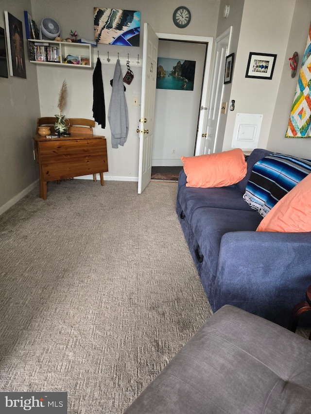 5600 Seaview Ave, Wildwood Crest, NJ 08260 - living area featuring carpet and baseboards