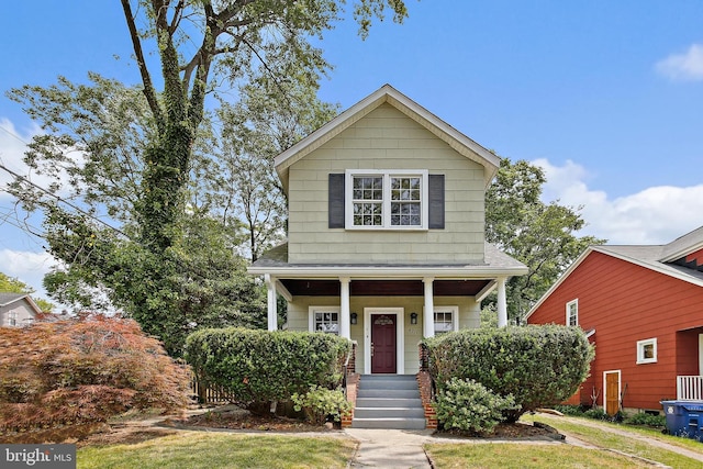 4713 Elsrode Ave, Baltimore, MD 21214 - american foursquare style home with a porch
