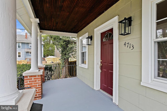 4713 Elsrode Ave, Baltimore, MD 21214 - view of exterior entry with covered porch