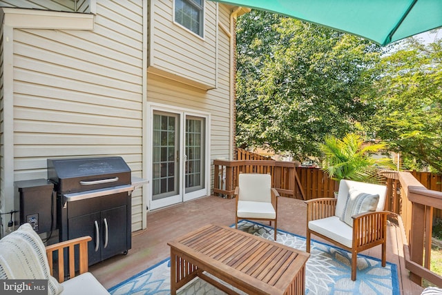 6498 Milva Ln, Springfield, VA 22150 - wooden terrace featuring area for grilling