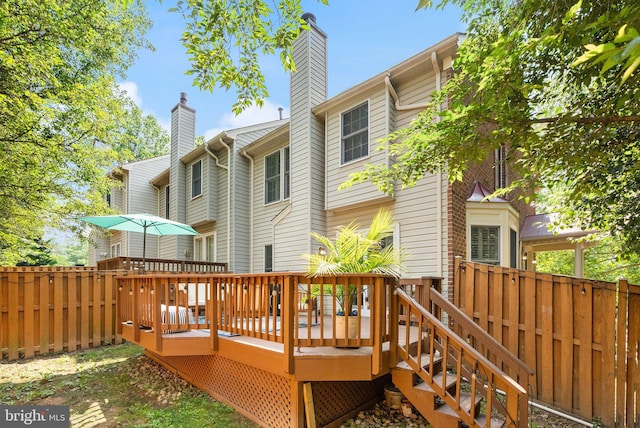 6498 Milva Ln, Springfield, VA 22150 - wooden deck with a fenced backyard