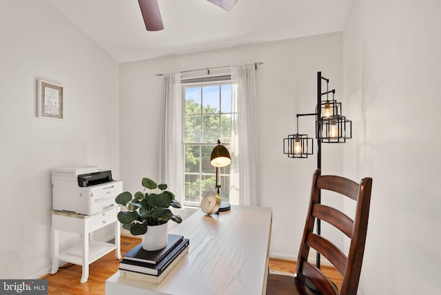 6498 Milva Ln, Springfield, VA 22150 - office featuring wood finished floors and ceiling fan