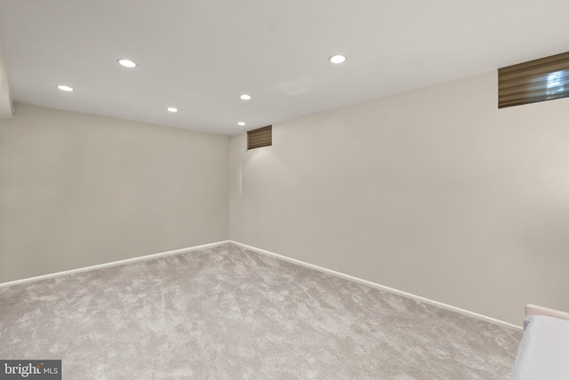 6498 Milva Ln, Springfield, VA 22150 - finished basement with carpet floors and recessed lighting