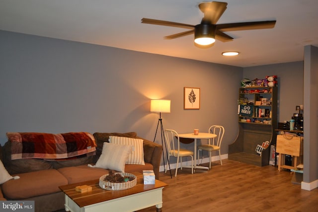 4701 Pennell Rd Unit A-6, Aston, PA 19014 - living area with ceiling fan and wood finished floors
