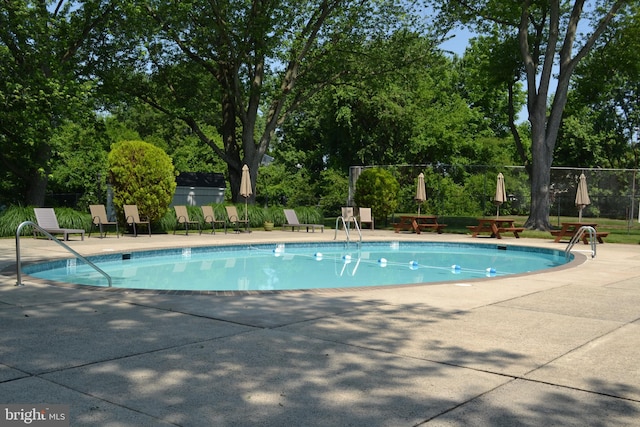 4701 Pennell Rd Unit A-6, Aston, PA 19014 - community pool featuring a patio and view of wooded area