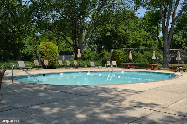 4701 Pennell Rd Unit A-6, Aston, PA 19014 - community pool with a patio and view of scattered trees