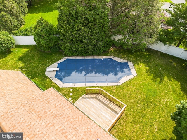 330 N Liberty St, Coopersburg, PA 18036 - view of swimming pool with a fenced backyard and a diving board