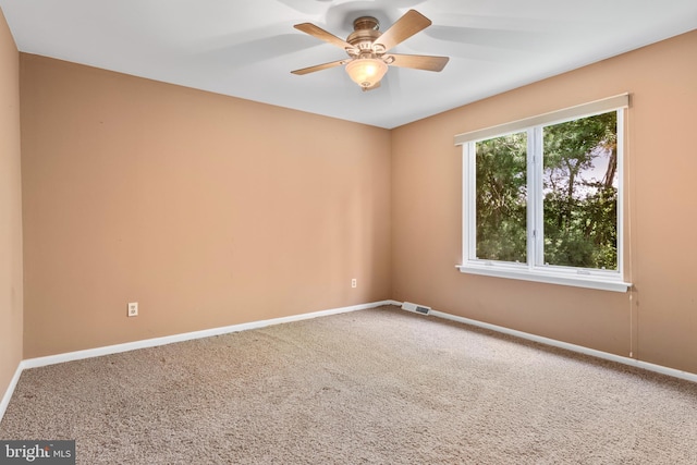 39 Haymarket Ln, Bryn Mawr, PA 19010 - spare room featuring carpet and a ceiling fan