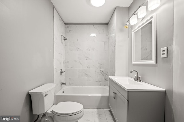 1719 W Norris St, Philadelphia, PA 19121 - full bathroom featuring marble look tile flooring, vanity, and bathing tub / shower combination