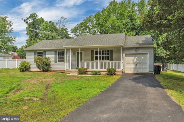 725 Logan Ave, Deptford, NJ 08096 - ranch-style house with covered porch, a garage, and asphalt driveway