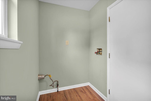 725 Logan Ave, Deptford, NJ 08096 - washroom featuring hookup for a washing machine and wood finished floors