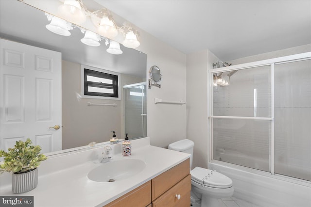 906 S Edgewater House Rd Unit 906S, Bethany Beach, DE 19930 - full bathroom with vanity, combined bath / shower with glass door, and tile patterned flooring