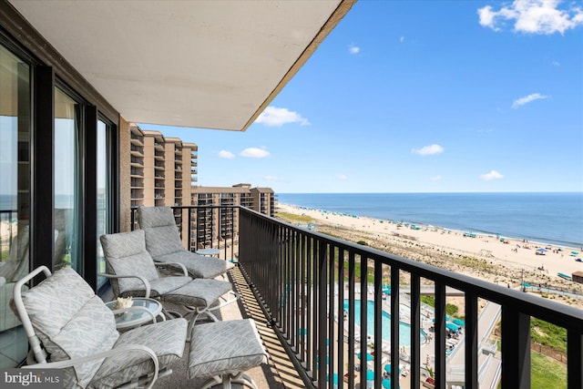 906 S Edgewater House Rd Unit 906S, Bethany Beach, DE 19930 - balcony featuring view of water and beach