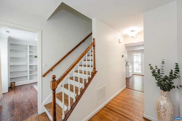 1632 Farm Brook Pl, Charlottesville, VA 22901 - stairway featuring wood finished floors