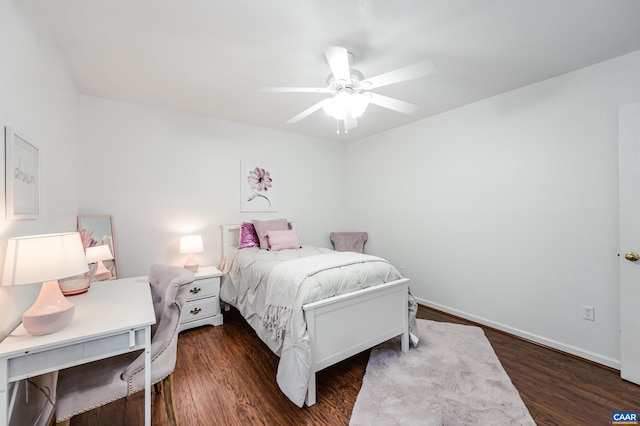 1632 Farm Brook Pl, Charlottesville, VA 22901 - bedroom with dark wood-style floors and ceiling fan