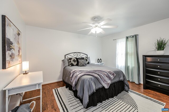 1632 Farm Brook Pl, Charlottesville, VA 22901 - bedroom featuring wood finished floors and a ceiling fan