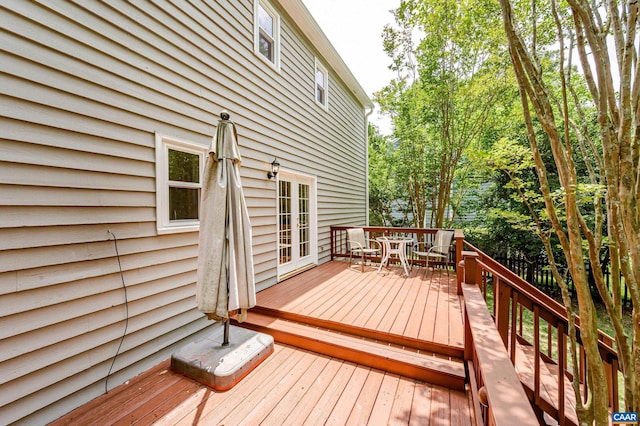 1632 Farm Brook Pl, Charlottesville, VA 22901 - wooden terrace with outdoor dining space