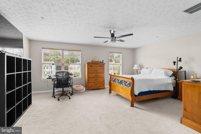 50 Amberstone Ct, Annapolis, MD 21403 - carpeted bedroom featuring a ceiling fan and a textured ceiling