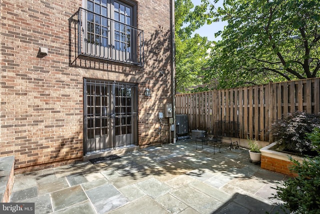 6708 Langston Blvd Unit A, Arlington, VA 22205 - view of patio with french doors