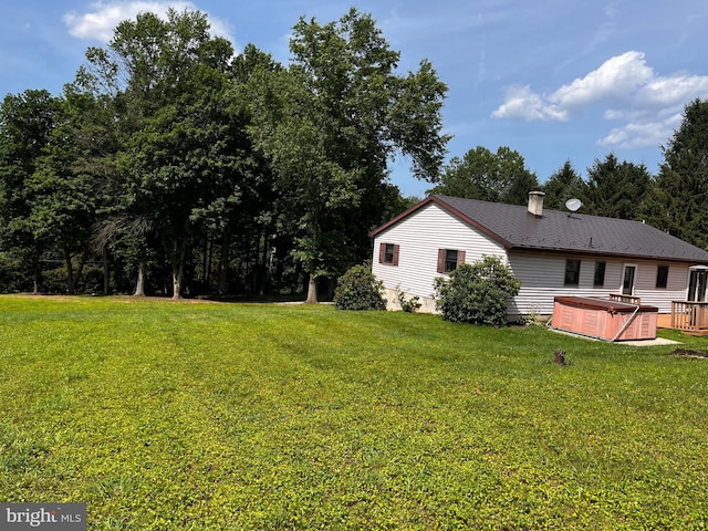 636 Pigeon Creek Rd, Pottstown, PA 19465 - view of green lawn with a hot tub