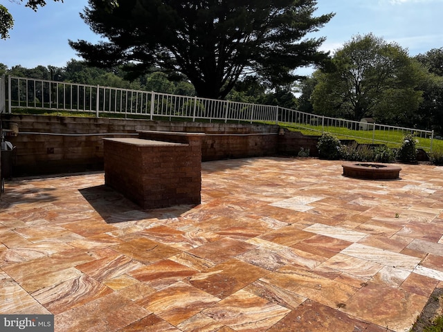 636 Pigeon Creek Rd, Pottstown, PA 19465 - view of patio / terrace with a fire pit