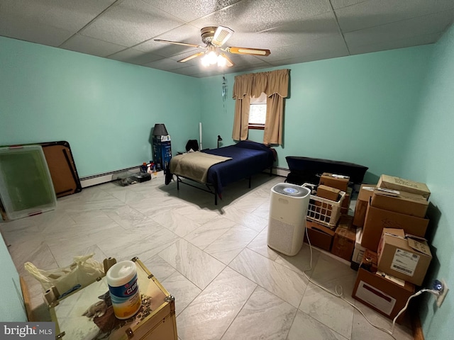 636 Pigeon Creek Rd, Pottstown, PA 19465 - bedroom with a baseboard radiator and ceiling fan