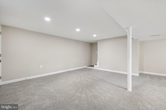 202 Piping Rock Dr, Silver Spring, MD 20905 - finished below grade area with carpet flooring and recessed lighting