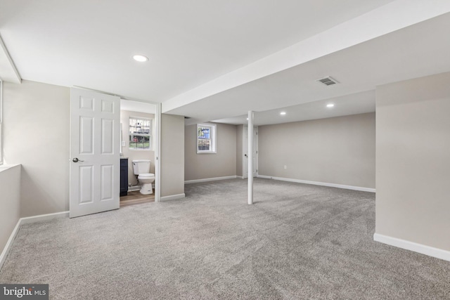 202 Piping Rock Dr, Silver Spring, MD 20905 - basement with carpet floors and recessed lighting