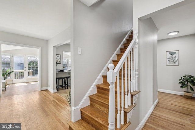 202 Piping Rock Dr, Silver Spring, MD 20905 - stairs featuring wood finished floors and baseboards