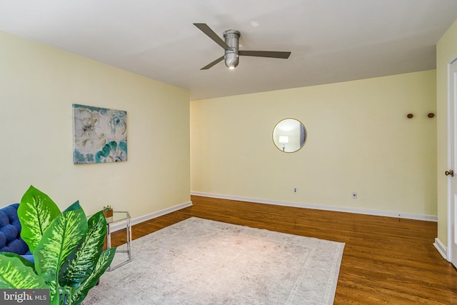 4004 Beecher St NW Unit 304, Washington, DC 20007 - living area featuring a ceiling fan and wood finished floors