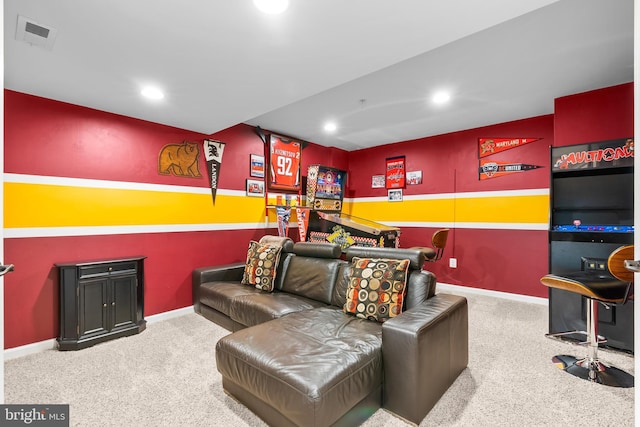 22351 Winding Woods Way, Clarksburg, MD 20871 - carpeted home theater room with recessed lighting