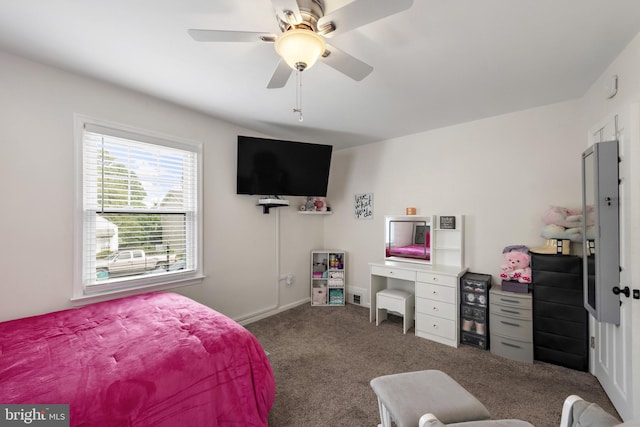 2619 Poplar Dr, Baltimore, MD 21207 - bedroom with carpet flooring and a ceiling fan