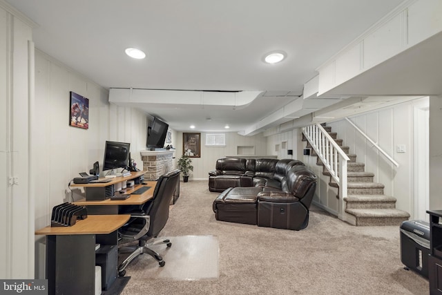 2619 Poplar Dr, Baltimore, MD 21207 - carpeted office space featuring recessed lighting