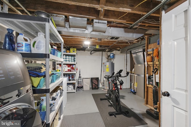 2619 Poplar Dr, Baltimore, MD 21207 - exercise room with water heater